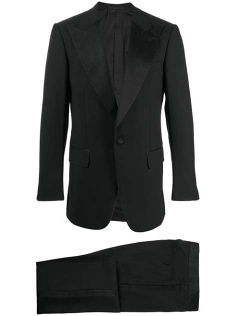 farfetch gucci black pant suit.